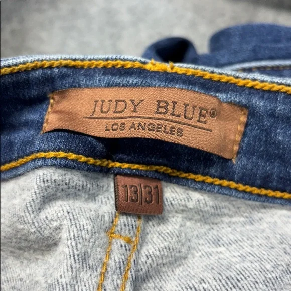 JUDY BLUE HIGH WAIST CONTRAST WASH THERMAL STRAIGHT - MEDIUM DARK jeans - Picture 9 of 9